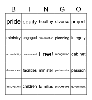 FCSD Public Service Week Bingo Card