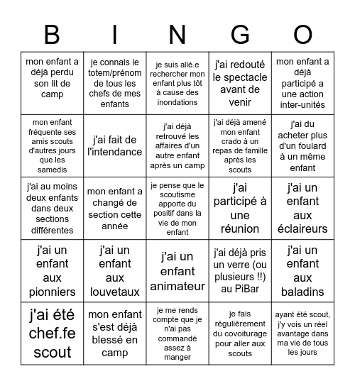 Bingo Saint-Gilles Bingo Card