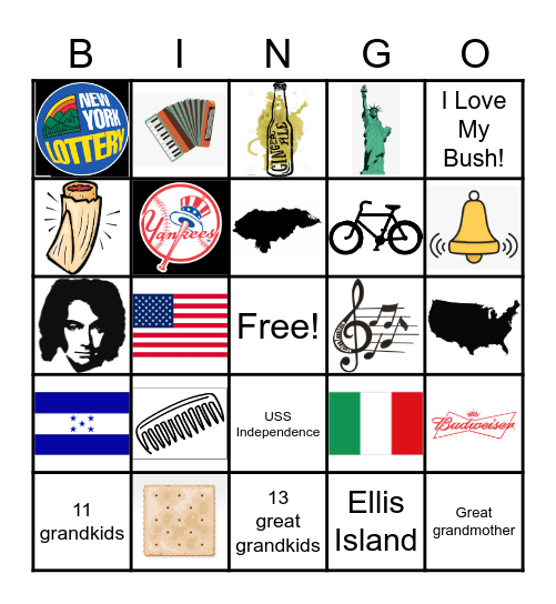 Yaya-lita's 90th Birthday Bash Bingo Card