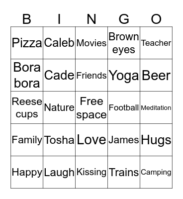 Bridal  shower   Bingo Card