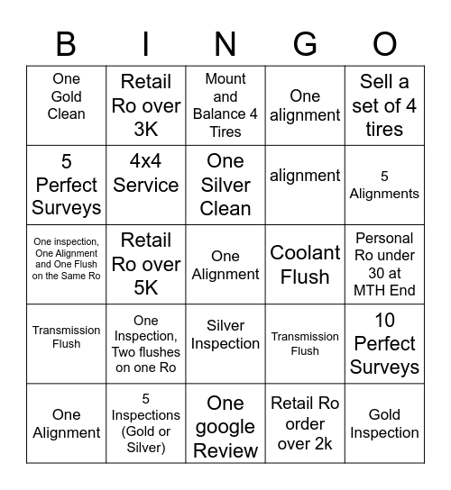 GT's bing bang bong bingo bonanza Bingo Card