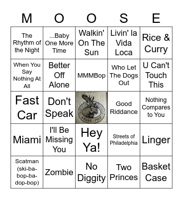Top 90s Bingo Card