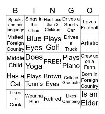 Stephen Ministers Bingo Card