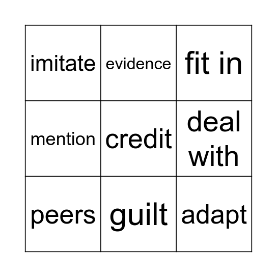 ABOUT THE NURTURE ASSUMPTION Bingo Card