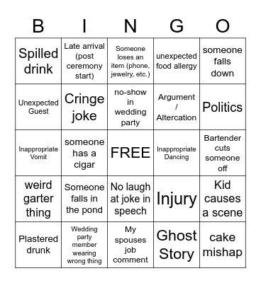 BEST BINGO GAMES Bingo Card