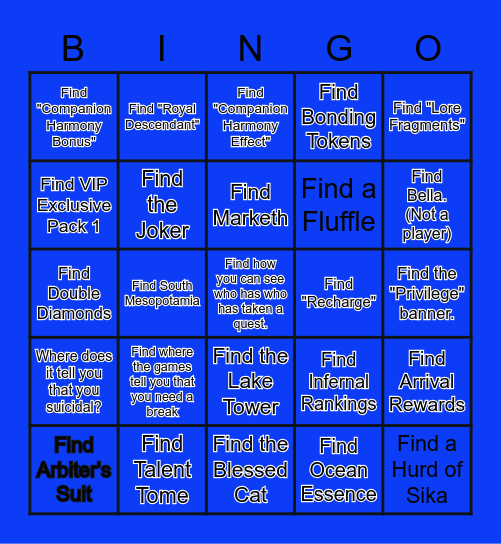 Google Docs Bingo Card