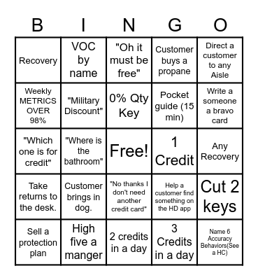 Front End Bingo Card