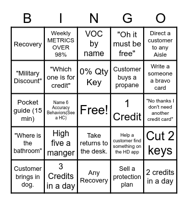 Front End Bingo Card