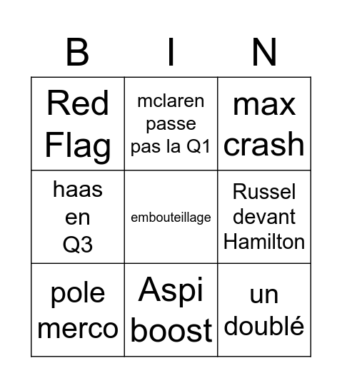 Bingo Qualif Bingo Card