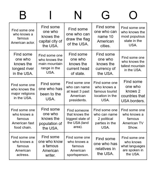 USA AJBP Review Bingo Card