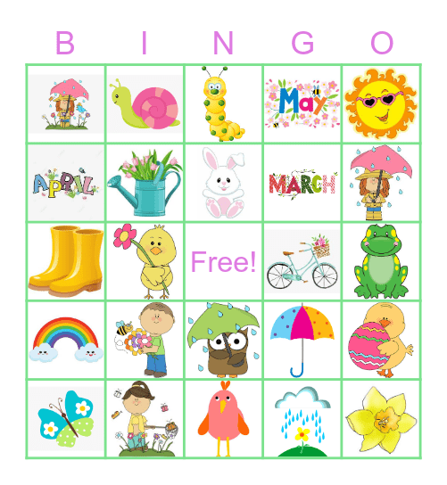 Spring Bingo Card