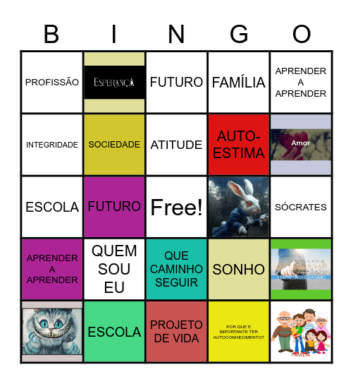 PROJETO DE VIDA Bingo Card