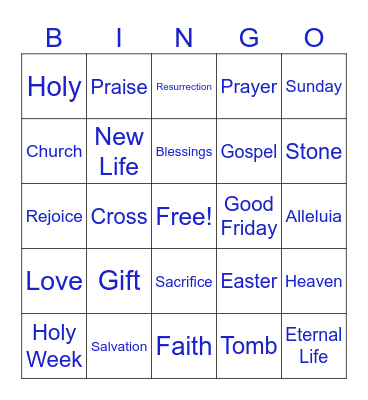 7. Easter Bingo Card