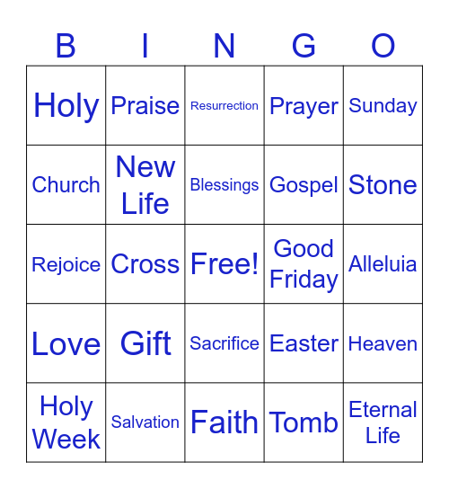 7. Easter Bingo Card