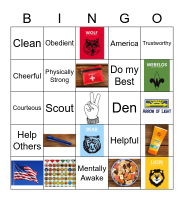 SCOUTS BINGO Card