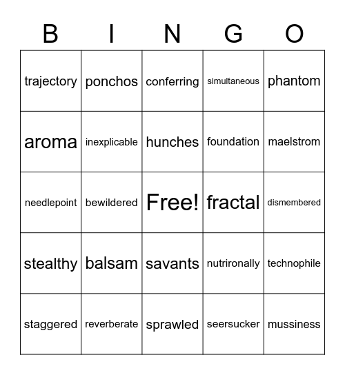 Welcome To The Ark Bingo Card