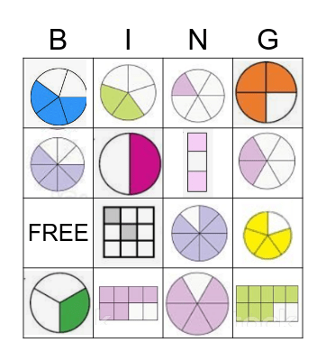 Find the Visual Fraction!!! Bingo Card