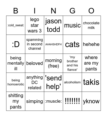 xelity's whore home Bingo Card