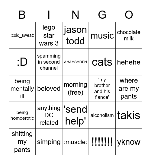 xelity's whore home Bingo Card