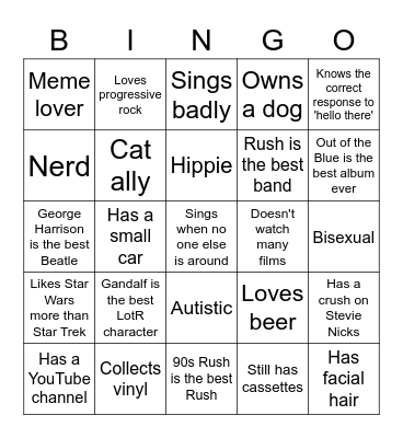 @joejamfrey Bingo Card