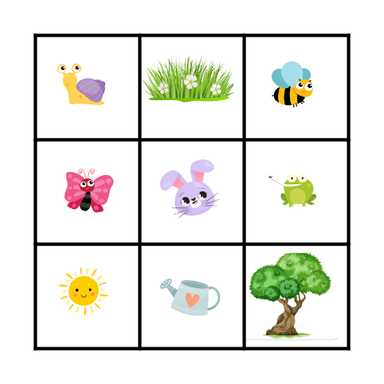 Spring Bingo Card