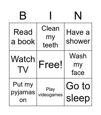 DAILY ROUTINES Bingo Card