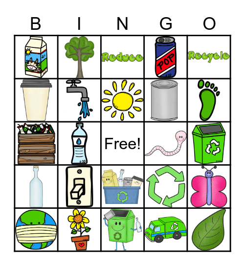 Earth Day Bingo Card