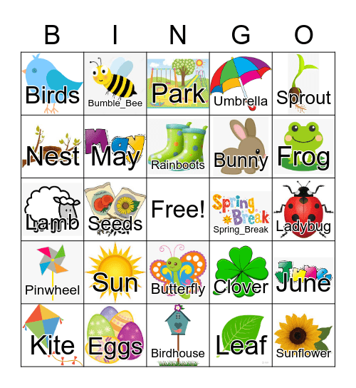 Spring Bingo Card