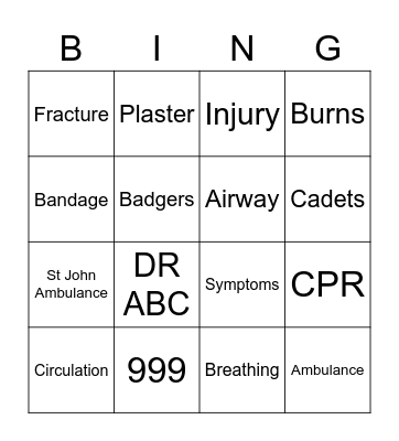 Badgers Bingo Card