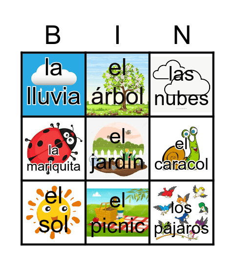 La primavera Bingo Card