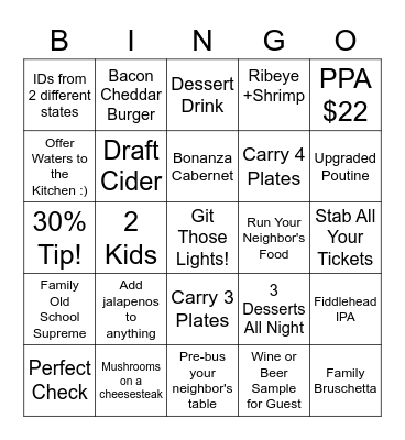 PPie Sunday Bingo! Bingo Card