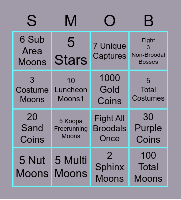 SMO Bingo Card