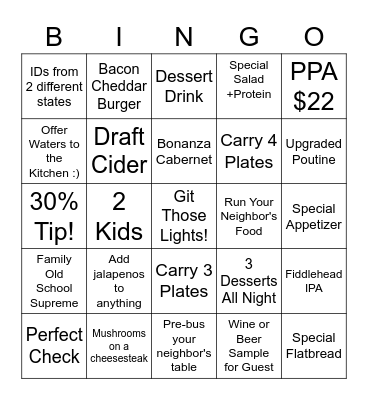 PPie Sunday Bingo! Bingo Card