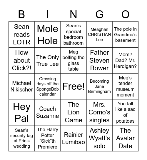 March BDAY Bingo Card
