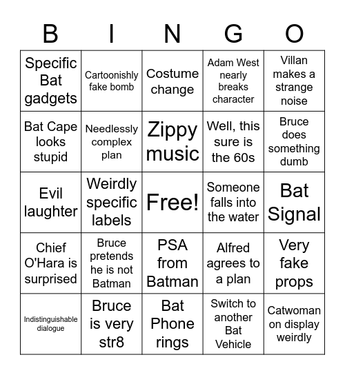 Bat Bingo II Bingo Card