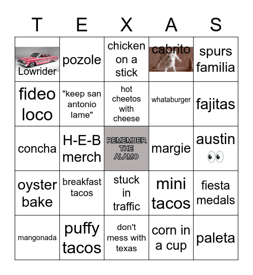 San Antonio Forever Bingo Card