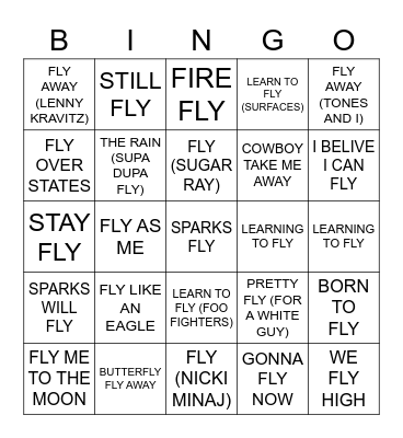 FLY Bingo Card