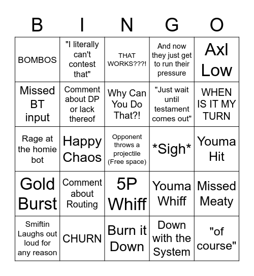 Smiftin Goldlewis Chart Bingo Card