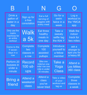 Kirk Family Bingo Card
