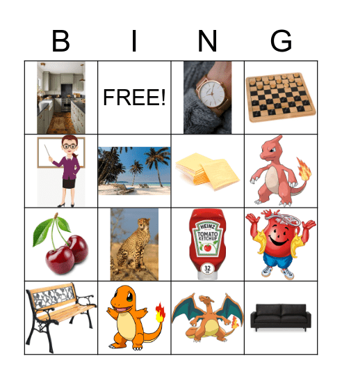 "Ch" Bingo Card