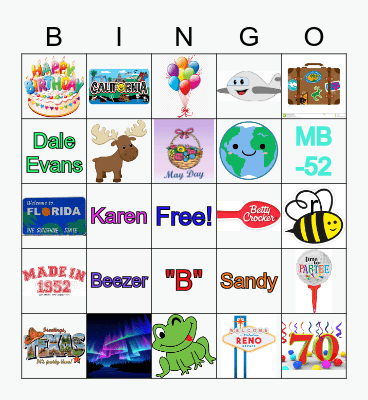Beezer Bingo Card