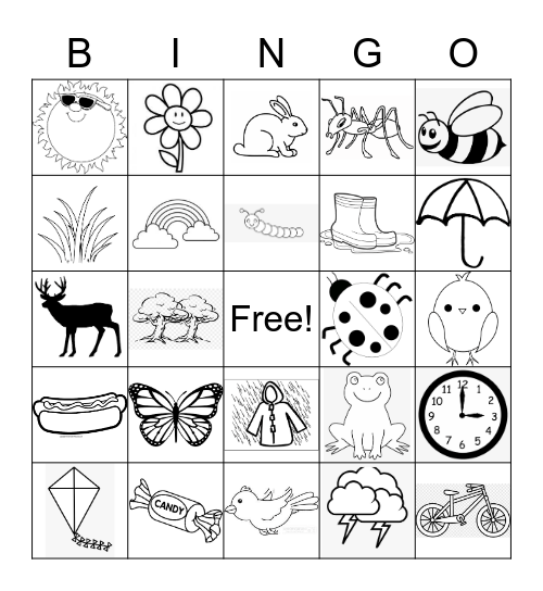 SPRINGTIME BINGO Card