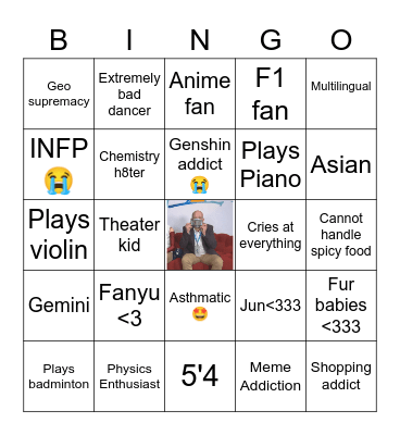 Mishka's Bingo <3 Bingo Card