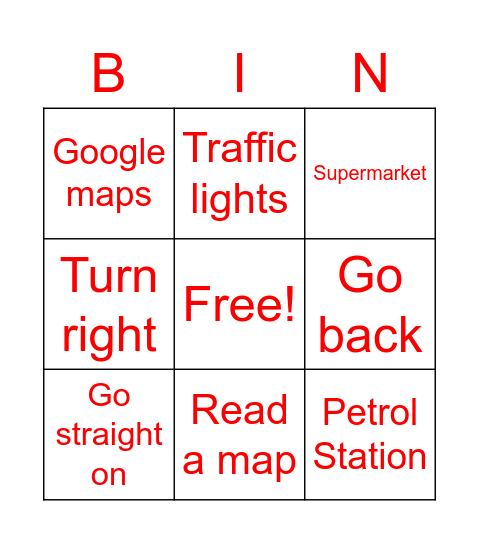 Unit 8 Vocabulary Bingo Card