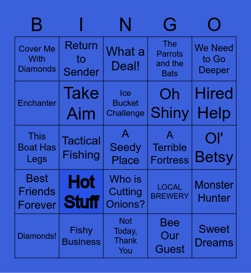 MINECRAFT ADVANCEMENT BINGO Card