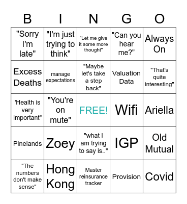 Helen's Virtual Farewell Party Bingo Card