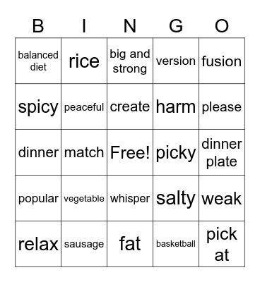 Level 5.2 Bingo Card