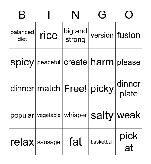 Level 5.2 Bingo Card