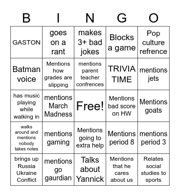 MR REKATAAS BINGO Card