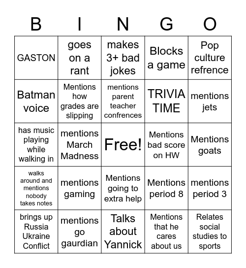 MR REKATAAS BINGO Card